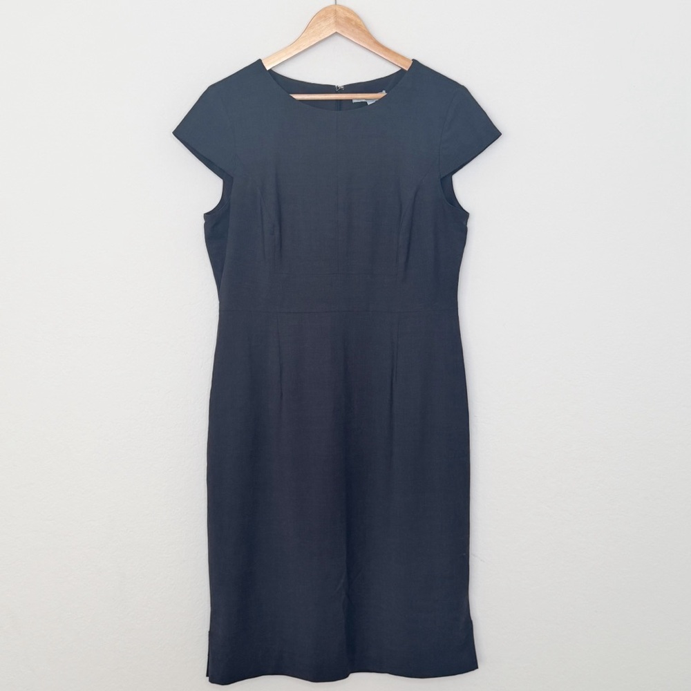 ANTONIO MELANI Cap Sleeve Midi Sheath Dress Size 14